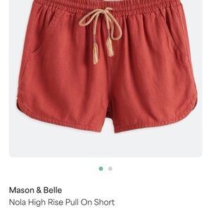 Women's burnt orange High Rise Shorts